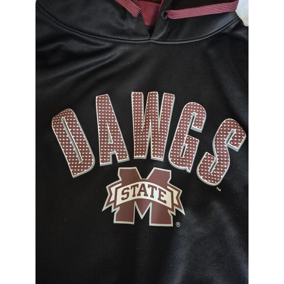 Dawg State Mississippi Champion Hoodie XL Black Maroon Kangaroo Pocket Sports - Picture 2 of 9